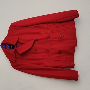 Nine West Red Wool Peacoat